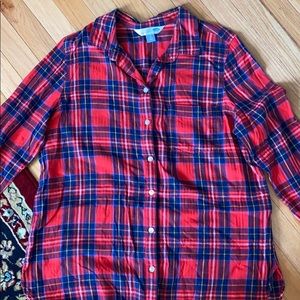 Flannel tshirt red
